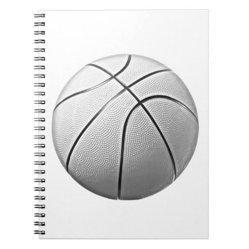 Black  White Basketball Notebook
