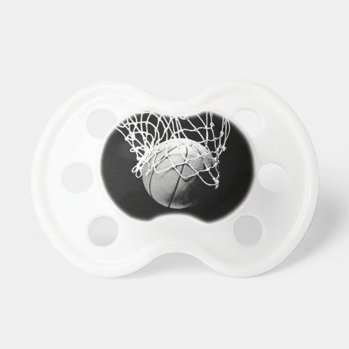 Black  White Basketball Pacifier