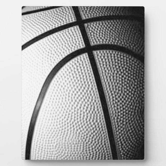 Black & White Basketball Plaque (Front)