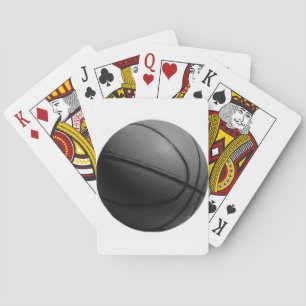 Black & White Basketball Poker Cards