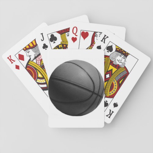 Black  White Basketball Poker Cards