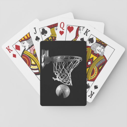 Black  White Basketball Poker Cards