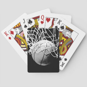 Black & White Basketball Poker Cards