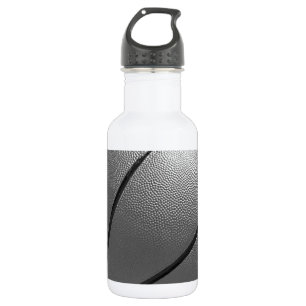 Black & White Basketball Stainless Steel Water Bottle