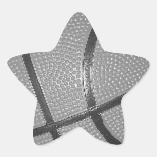 Black & White Basketball Star Sticker