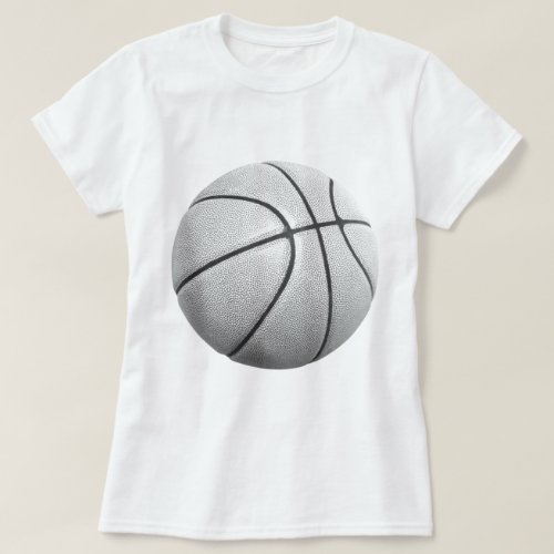 Black  White Basketball T_Shirt