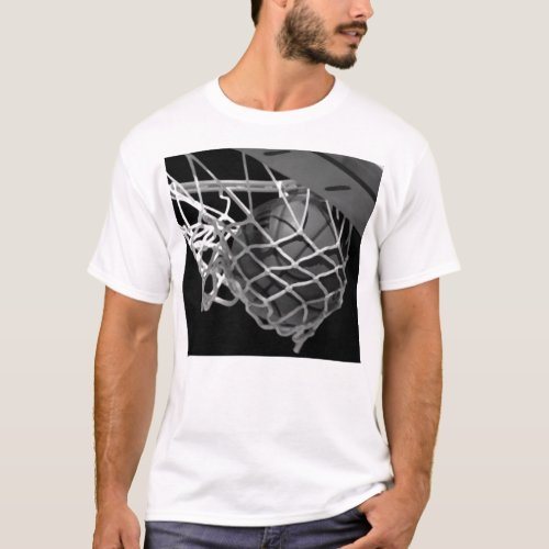 Black  White Basketball T_Shirt