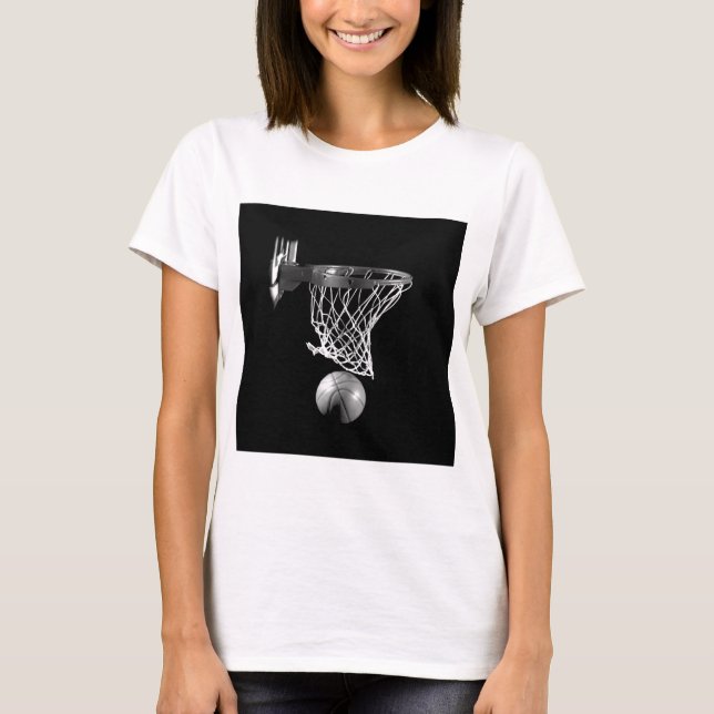 Black & White Basketball T-Shirt (Front)
