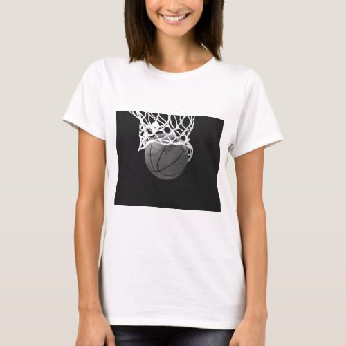 Black  White Basketball T_Shirt