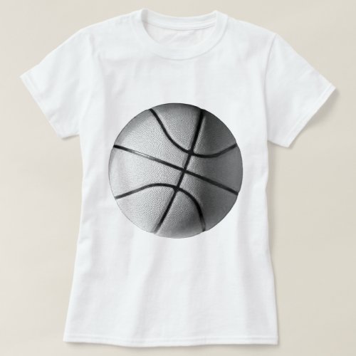 Black  White Basketball T_Shirt