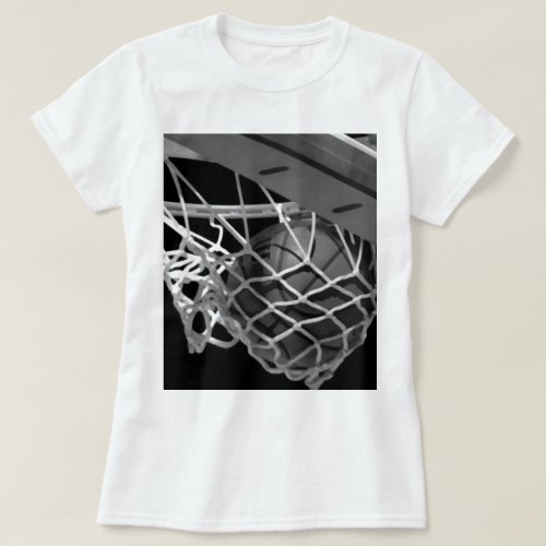 Black  White Basketball T_Shirt