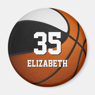 black white basketball team spirit kids custom magnet