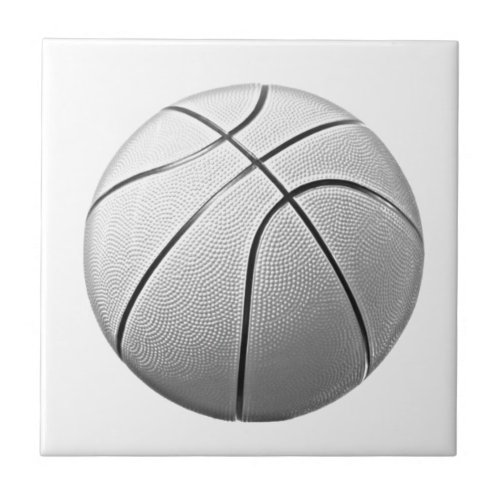 Black  White Basketball Tile