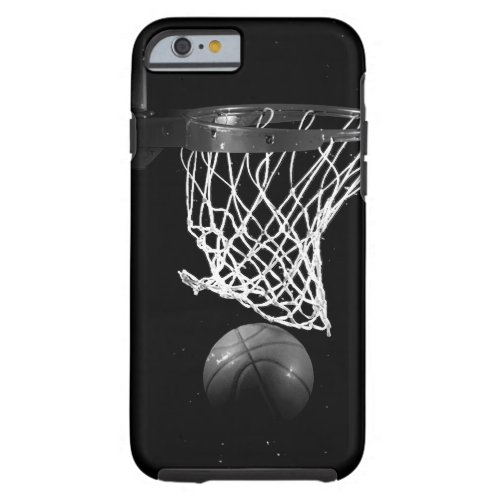 Black  White Basketball Tough iPhone 6 Plus Case