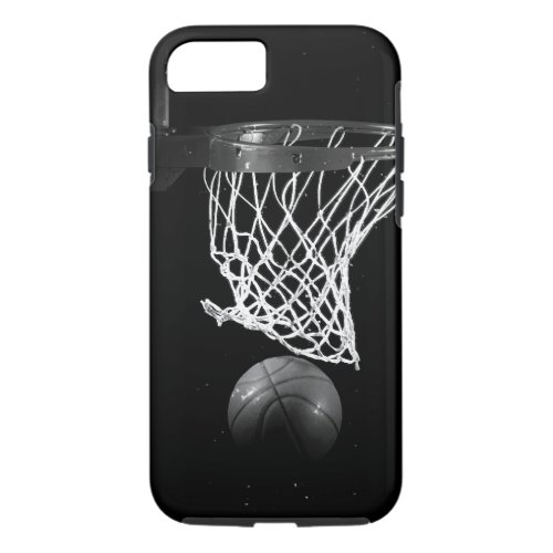 Black  White Basketball Tough iPhone 7 Plus Case