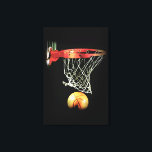 Black White Basketball Wrapped Canvas<br><div class="desc">Basketball Ball in Action</div>
