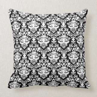 Black & White Batik Throw Pillow
