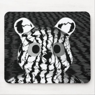 Black White Bear Mouse Pad