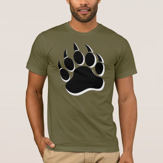 Black White Bear Paw T-Shirt