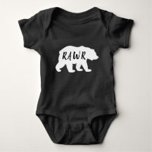 Black & White Bear Silhouette Rawr