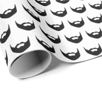 mustache gift wrap