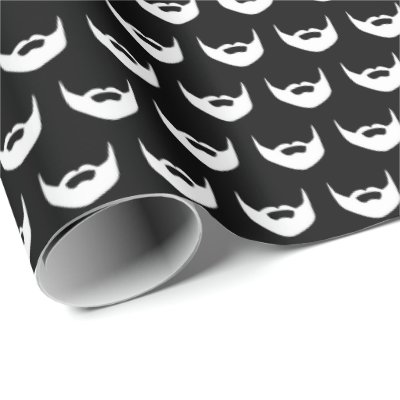 mustache gift wrap