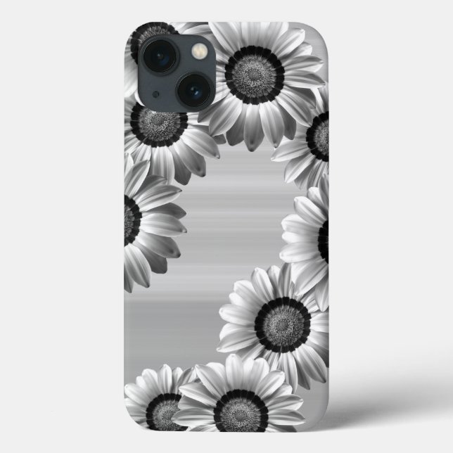 Black & white beautiful flowers Case-Mate iPhone case (Back)