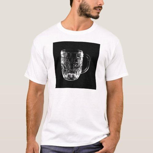 Black  White Beer Mug T_Shirt