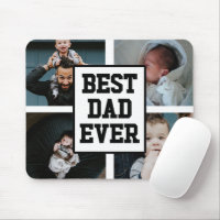 Black White Best Dad Ever Custom Photo Picture