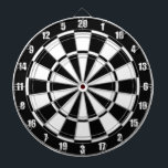 Black & White Bicolor Dart Board<br><div class="desc">Black & white bicolor Dart Board.</div>