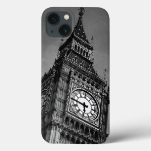 Black & White Big Ben Clock Tower iPhone 13 Case
