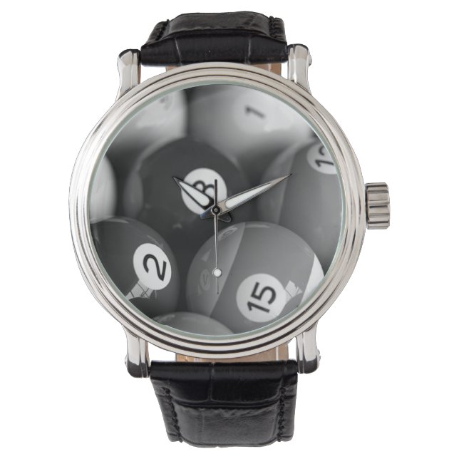 Black & White Billiards Watch (Front)