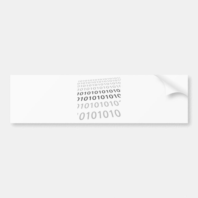 Black & White Binary 01 - GeekShirts Bumper Sticker (Front)