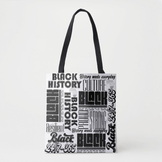 Black White Black History Two Tone Tote (Front)