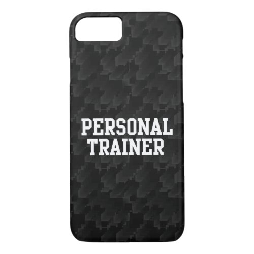 BlackWhite Block Personal Trainer iPhone 87 Case