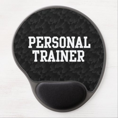 BlackWhite Block Personal Trainer Gel Mouse Pad