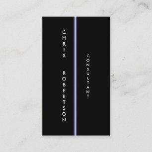 Black White Blue Attractive Charming Business Card