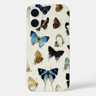 BLACK WHITE BLUE BUTTERFLIES Beauty Nature Lover iPhone 16 Case