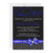 Black White Blue Polka Dot Graduation Invitation