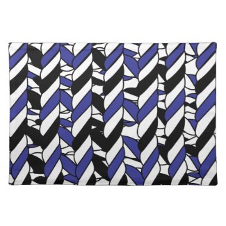 Black White Blue Rope Stripes Pattern