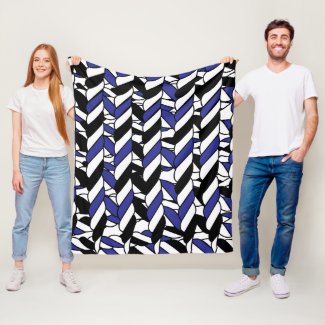 Black White Blue Rope Stripes Pattern