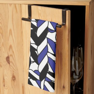 Black White Blue Rope Stripes Pattern