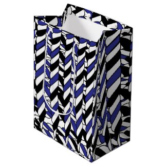 Black White Blue Rope Stripes Pattern