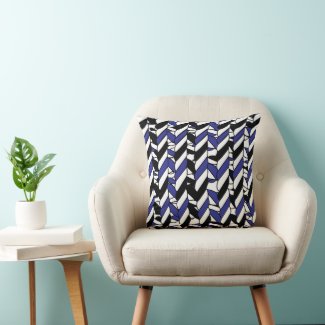 Black White Blue Rope Stripes Pattern