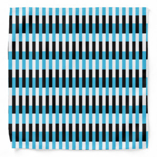 Black White Blue Stripes Bandana