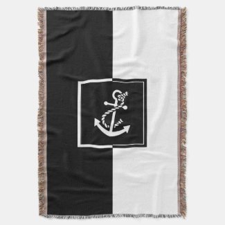 Black &amp; White Boat Anchor Geometric Design