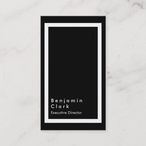 Black White Border Special Trendy Executive Manage Business Card