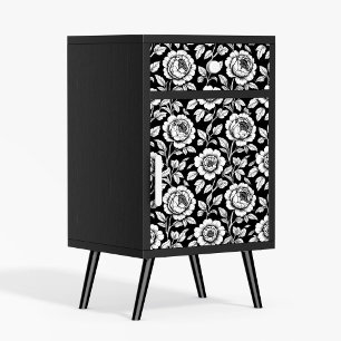 Black White Botanical Decoupage Poster Paper