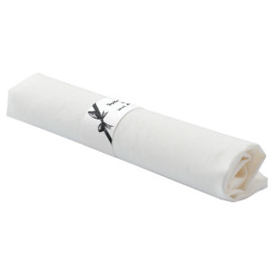 Black & White Bow   Elegant Wedding   Monochrome Napkin Bands