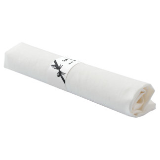 Black & White Bow | Elegant Wedding | Monochrome Napkin Bands